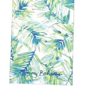 Tommy Bahama Palm Fronds Beach Towel Watercolor Blue Green Tropical Leaf 36x68